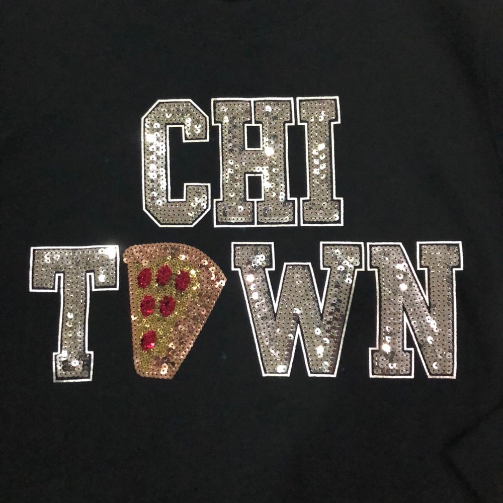 RARE AF Chi-Town Vs pink Pizza Pullover - Picture 2 of 4